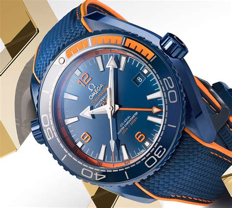 omega seamaster planet ocean gmt blue|omega planet ocean gmt price.